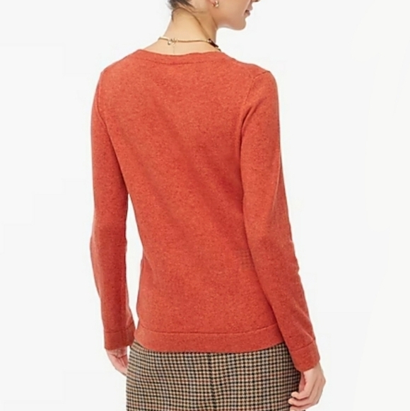 NEW J. Crew Cotton Wool Teddies Sweater Heather Burnished Rust Cabincore Comfy - Picture 2 of 14